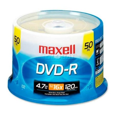 Maxell Maxell DVD Recordable Media, MAX638011, DVD-R Media, 16x Speed, 4.70 GB Capcity 638011